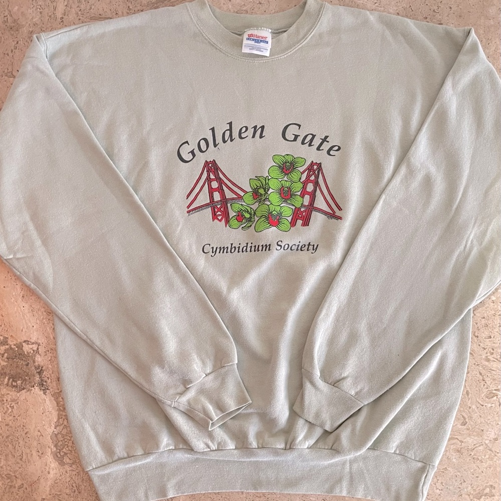 Hanes Golden Gate Cymbidium Society Sweatshirt - Light Green
